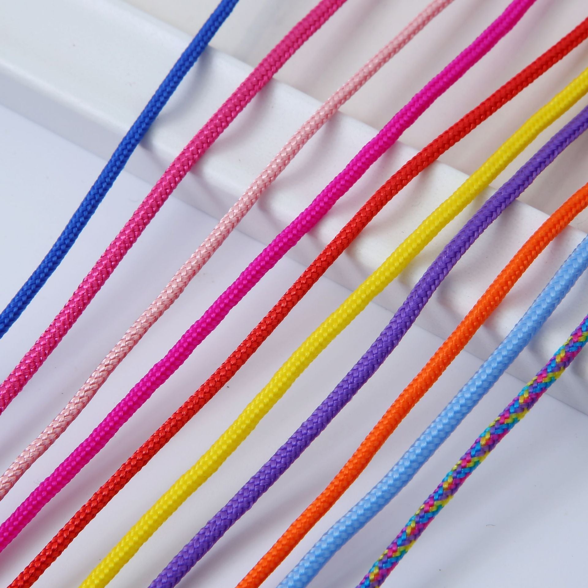 KTX-030099 2mm Polyester Braided Rope for Outdoor Gear and Safety Applications, 100m Length