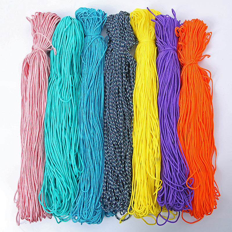 KTX-030099 2mm Polyester Braided Rope for Outdoor Gear and Safety Applications, 100m Length