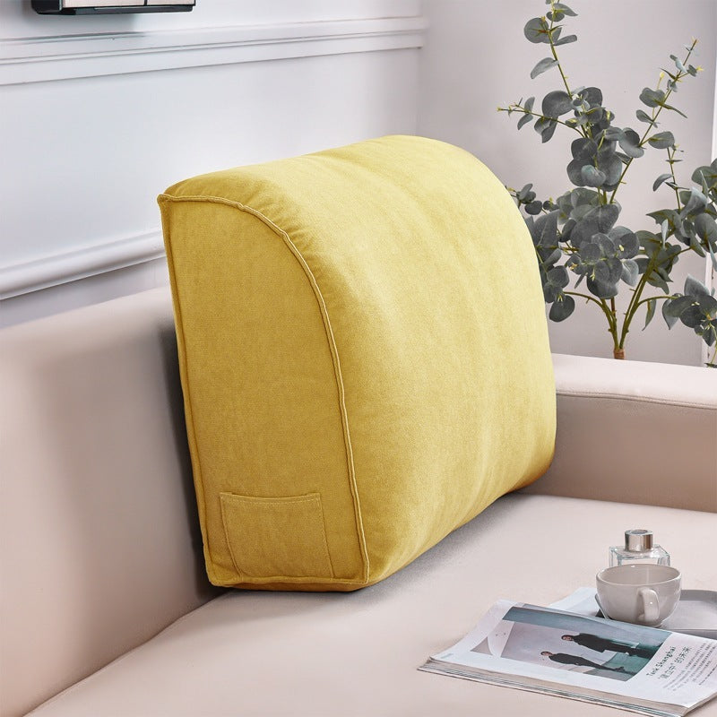 KTX-030163 Large Luxury Velvet Curl Backrest Pillow for Bay Windows and Bedside Use - Multiple Color Options Available