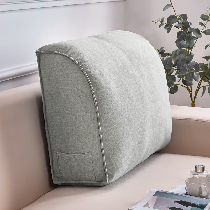 KTX-030163 Large Luxury Velvet Curl Backrest Pillow for Bay Windows and Bedside Use - Multiple Color Options Available