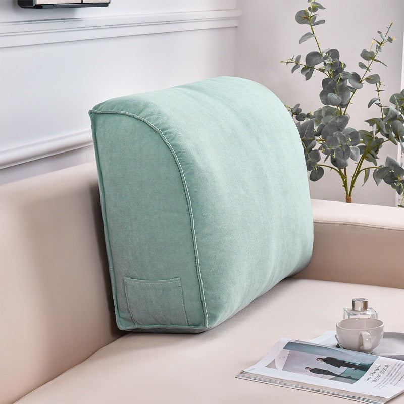 KTX-030163 Large Luxury Velvet Curl Backrest Pillow for Bay Windows and Bedside Use - Multiple Color Options Available