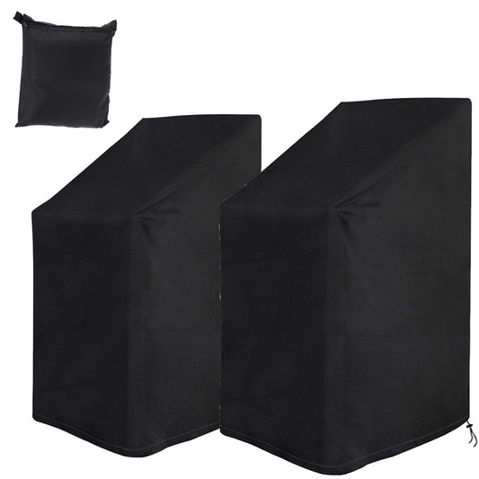KTX-031315 Waterproof Dust Cover Chair Set with UV Protection – 210D Polyester, Silver Lining
