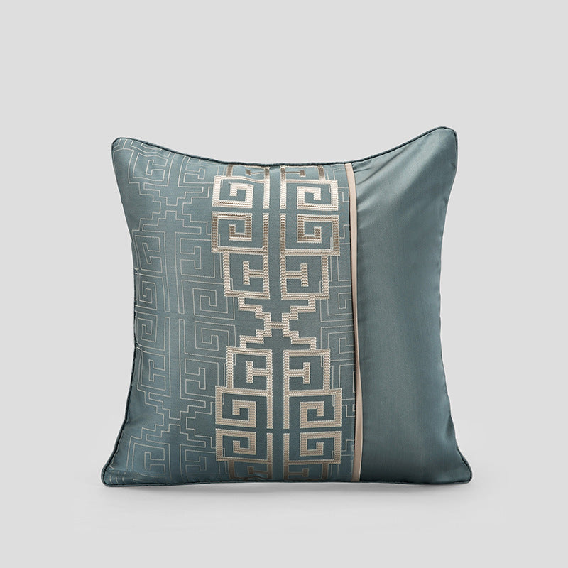 KTX-032467 Chinese Style Jacquard Pillow Cover - Modern High-Precision Cushion for Living Room and Commercial Spaces