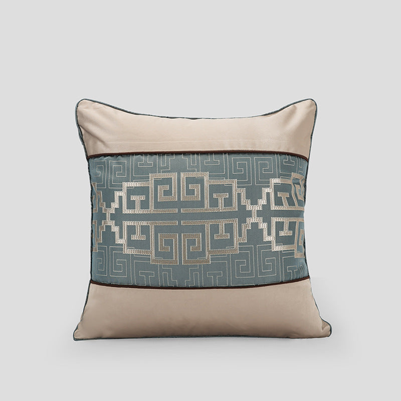 KTX-032467 Chinese Style Jacquard Pillow Cover - Modern High-Precision Cushion for Living Room and Commercial Spaces
