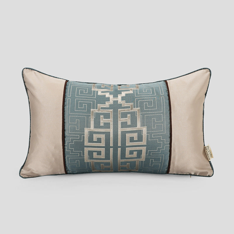 KTX-032467 Chinese Style Jacquard Pillow Cover - Modern High-Precision Cushion for Living Room and Commercial Spaces