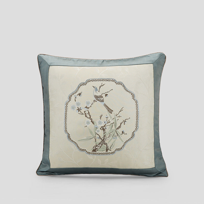 KTX-032467 Chinese Style Jacquard Pillow Cover - Modern High-Precision Cushion for Living Room and Commercial Spaces