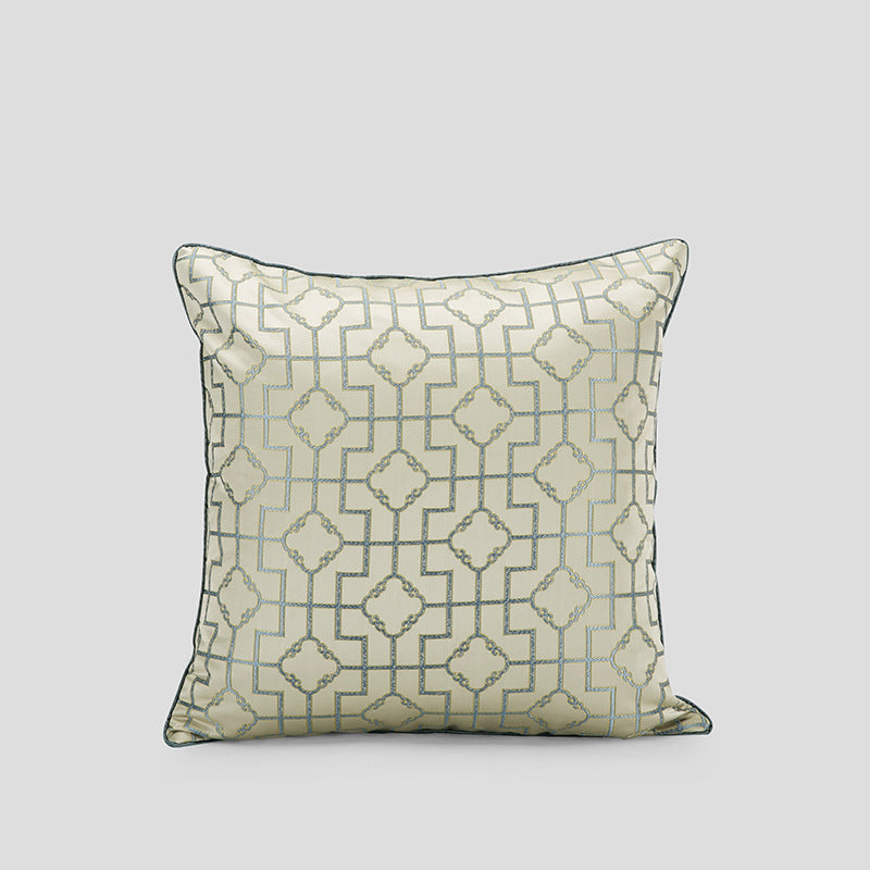 KTX-032467 Chinese Style Jacquard Pillow Cover - Modern High-Precision Cushion for Living Room and Commercial Spaces