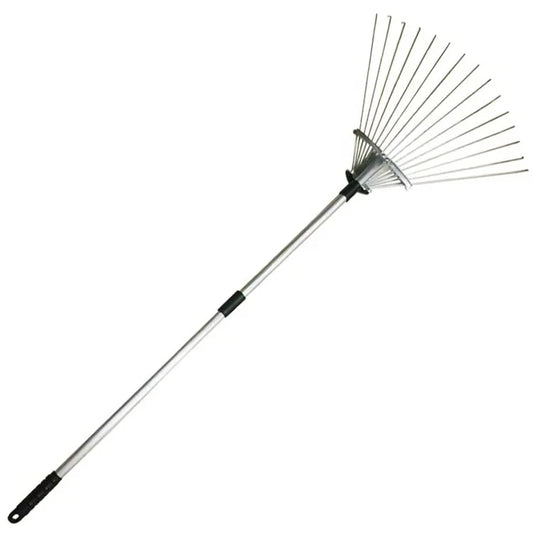 KTX-032915 Folding Metal Leaf and Roof Rake for Effective Lawn and Garden Maintenance
