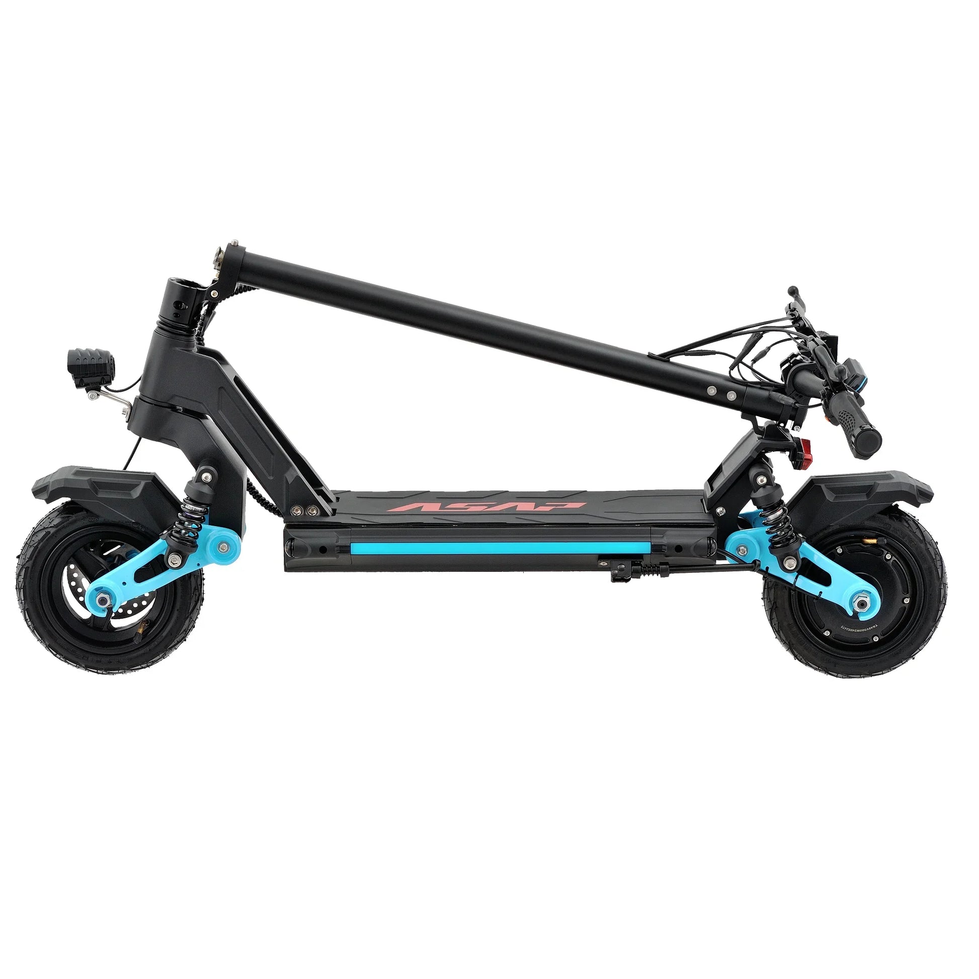 KTX-034067 Foldable Electric Scooter with 600W Motor, 48V Lithium Battery, Full Suspension, 30-50 km/h Speed, 10 Inch Tires