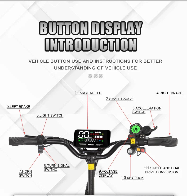 KTX-035219 5600W Dual Motor Off-Road Electric Scooter with 38Ah Battery – Foldable, Long Range, 80-85km/h Speed