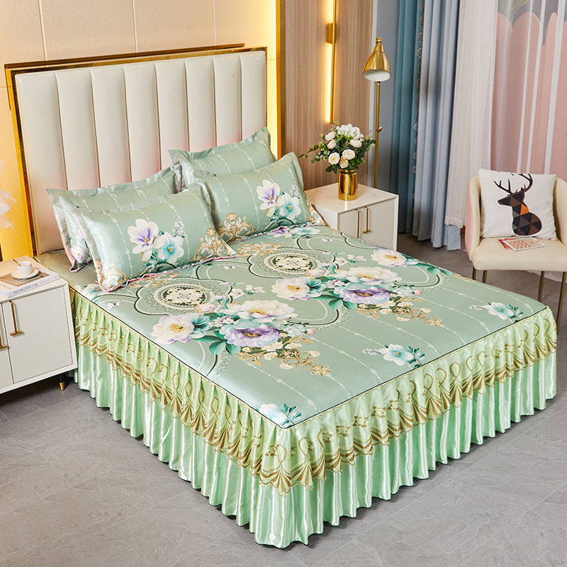 KTX-036819 Viscose Fiber Summer Sleeping Mat with Pillowcases - Three-Piece Set