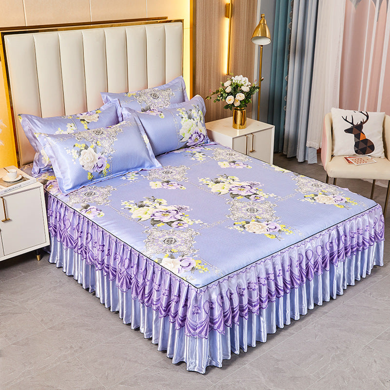 KTX-036819 Viscose Fiber Summer Sleeping Mat with Pillowcases - Three-Piece Set