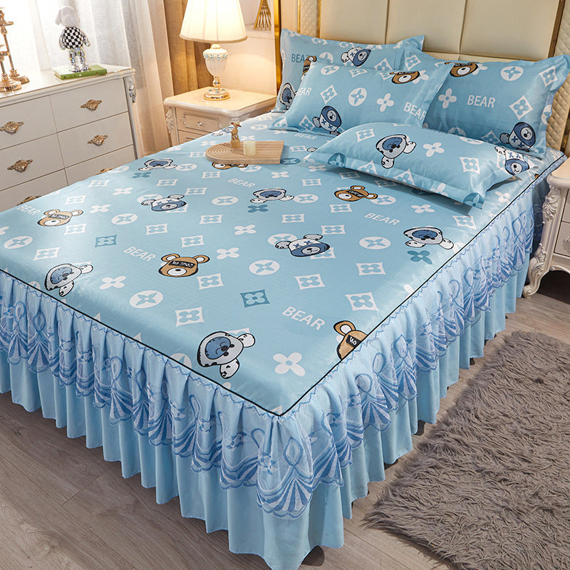 KTX-036819 Viscose Fiber Summer Sleeping Mat with Pillowcases - Three-Piece Set