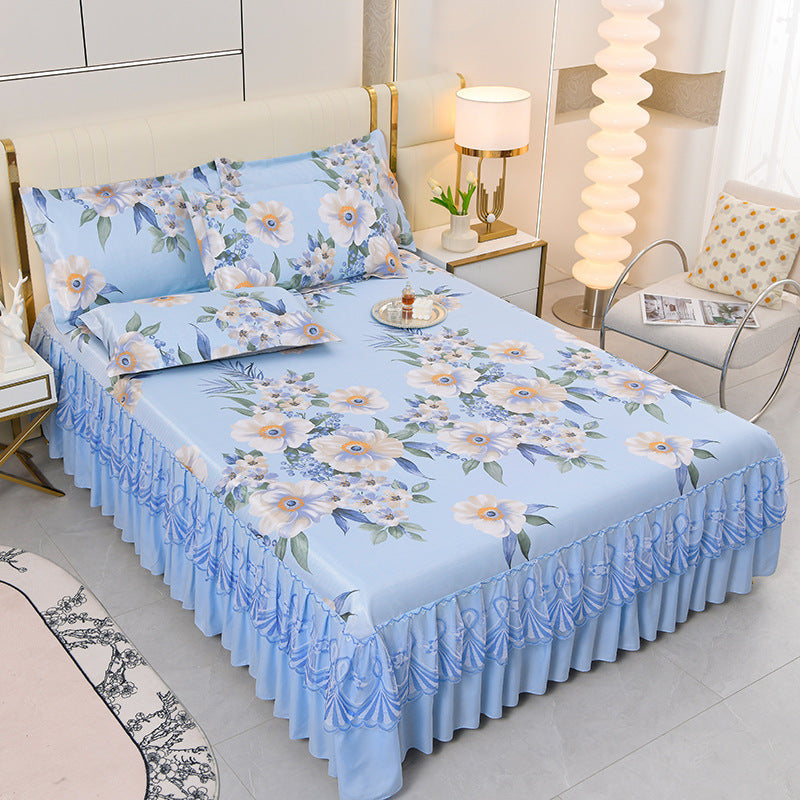 KTX-036819 Viscose Fiber Summer Sleeping Mat with Pillowcases - Three-Piece Set