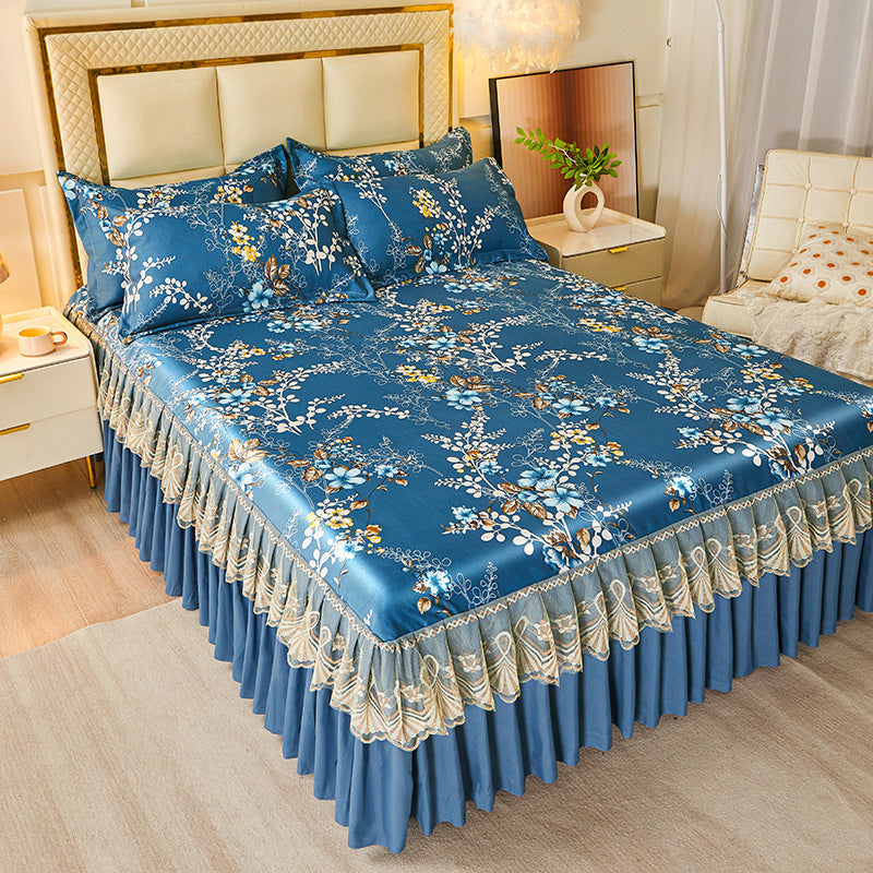 KTX-036819 Viscose Fiber Summer Sleeping Mat with Pillowcases - Three-Piece Set