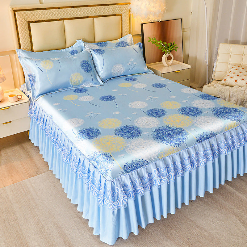 KTX-036819 Viscose Fiber Summer Sleeping Mat with Pillowcases - Three-Piece Set