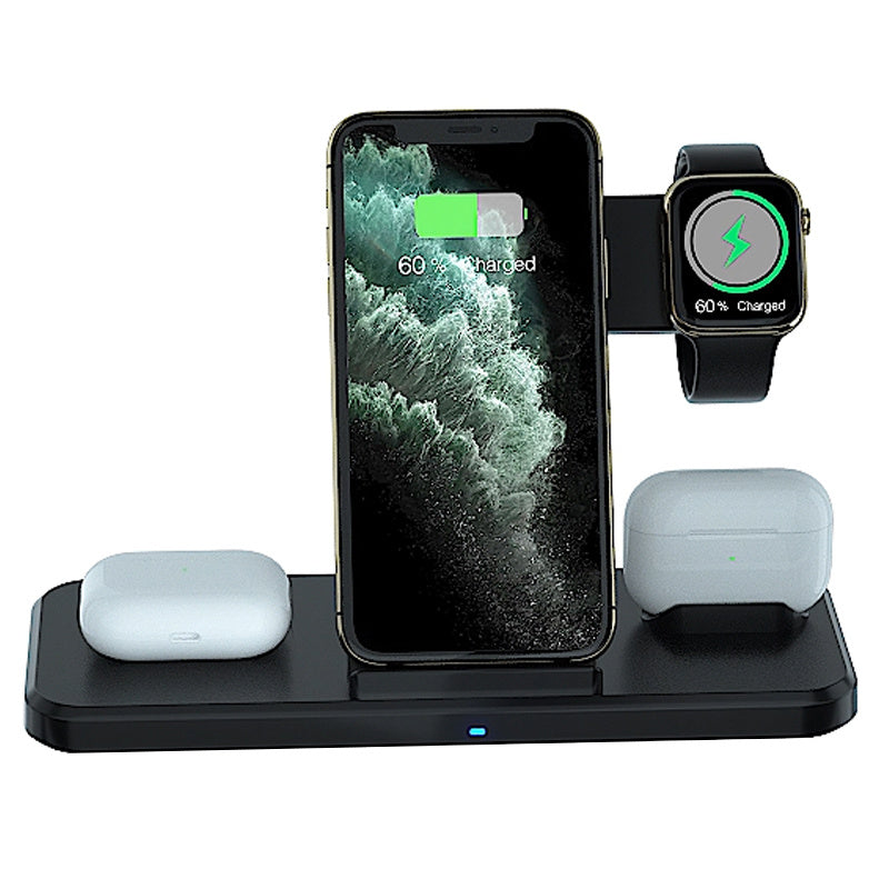 KTX-037075 Universal Three-in-One Multifunctional Wireless Charging Bracket - CE FCC ROHS Certified, Black