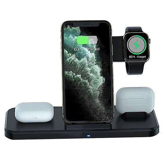 KTX-037075 Universal Three-in-One Multifunctional Wireless Charging Bracket - CE FCC ROHS Certified, Black