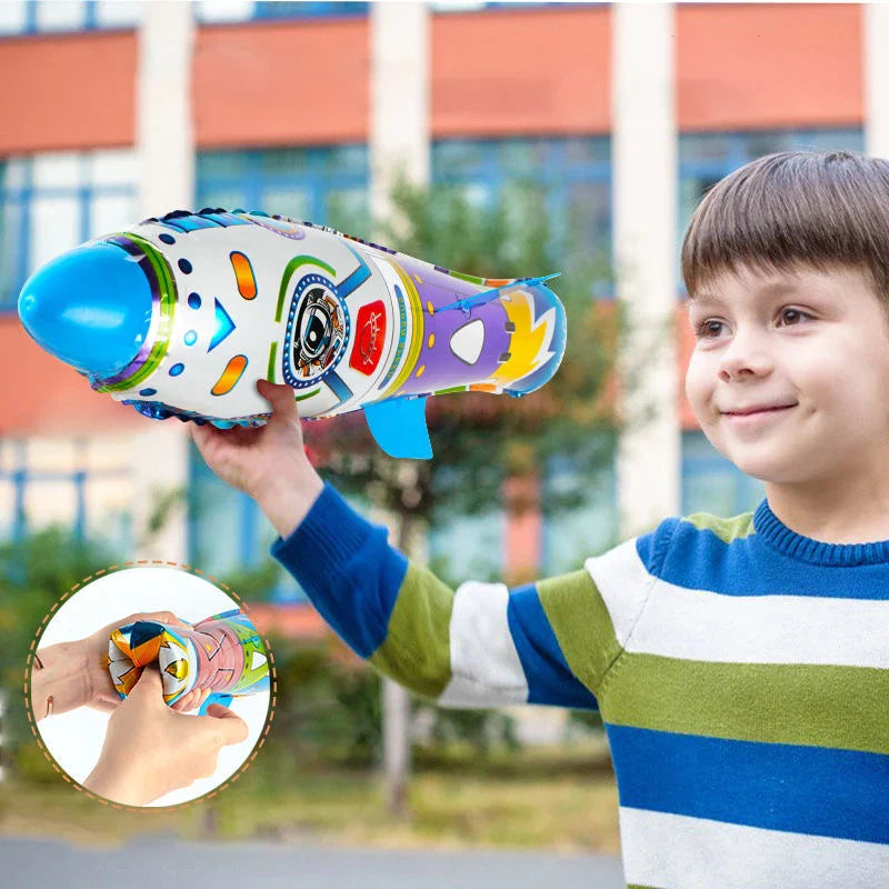 KTX-037267 3D Rocket Ejection Balloon Toy for Kids - Fun Party Atmosphere Decoration
