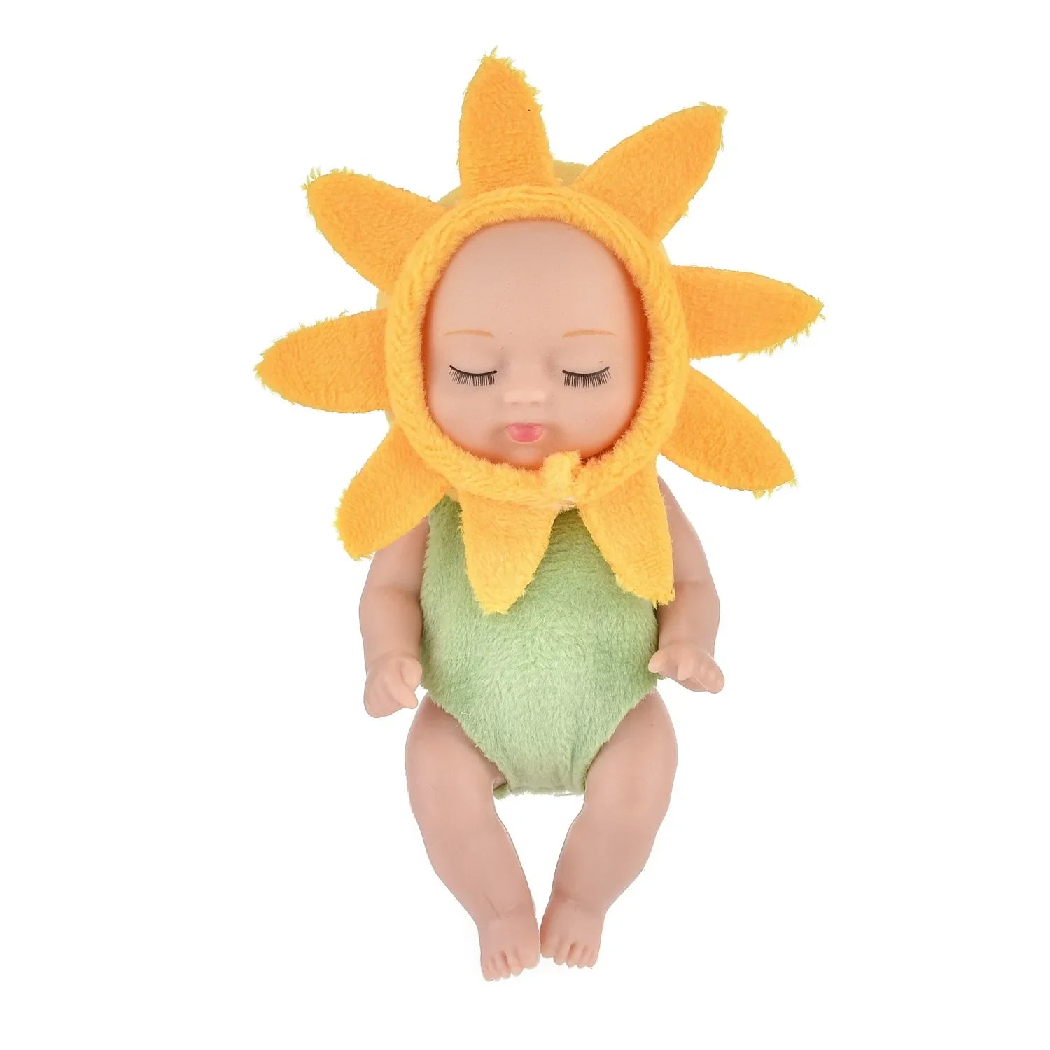 KTX-037843 Cute Mini Sleeping Rebirth Doll - Soft PVC Baby Animal Toy for Kids, Perfect Birthday Gift