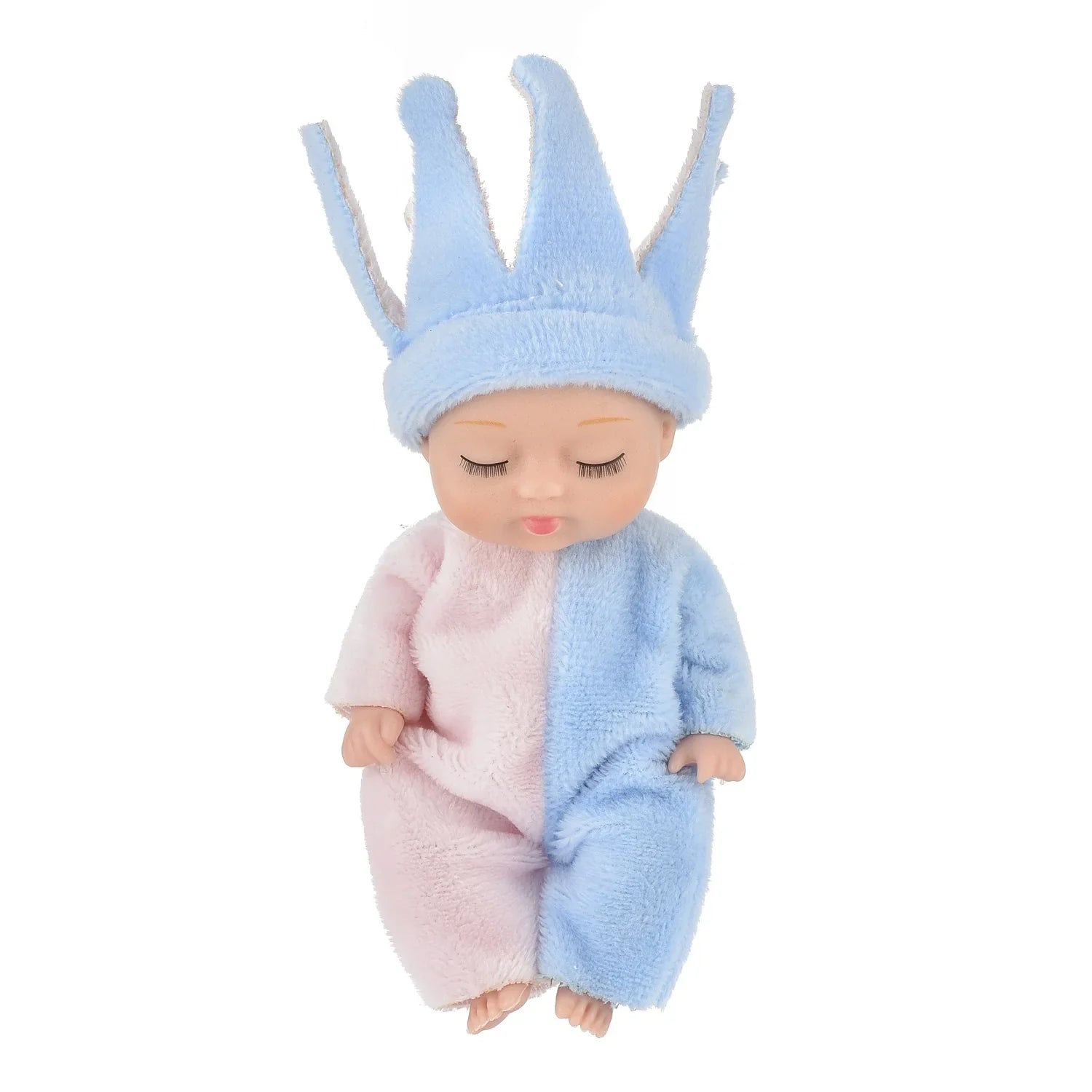 KTX-037843 Cute Mini Sleeping Rebirth Doll - Soft PVC Baby Animal Toy for Kids, Perfect Birthday Gift