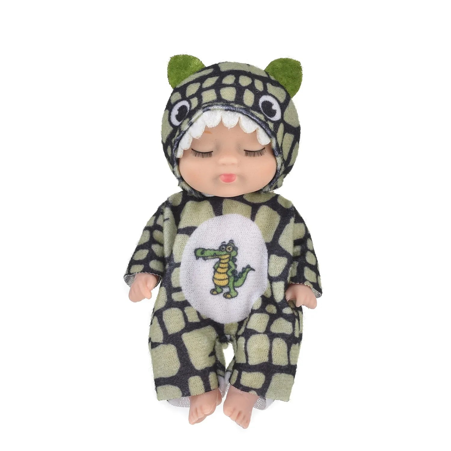 KTX-037843 Cute Mini Sleeping Rebirth Doll - Soft PVC Baby Animal Toy for Kids, Perfect Birthday Gift