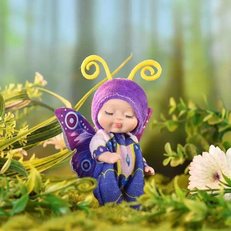 KTX-037843 Cute Mini Sleeping Rebirth Doll - Soft PVC Baby Animal Toy for Kids, Perfect Birthday Gift