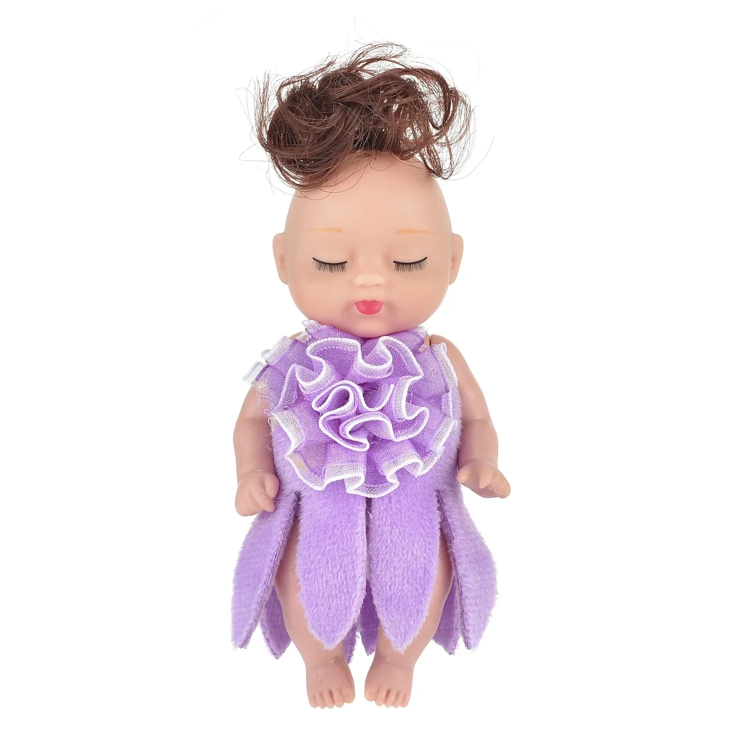 KTX-037843 Cute Mini Sleeping Rebirth Doll - Soft PVC Baby Animal Toy for Kids, Perfect Birthday Gift