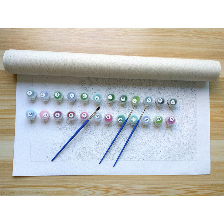 KTX-038163 Digital Oil Painting on Linen – Frameless Landscape Artwork 40x50CM