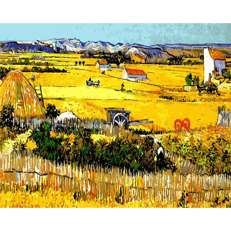 KTX-038163 Digital Oil Painting on Linen – Frameless Landscape Artwork 40x50CM