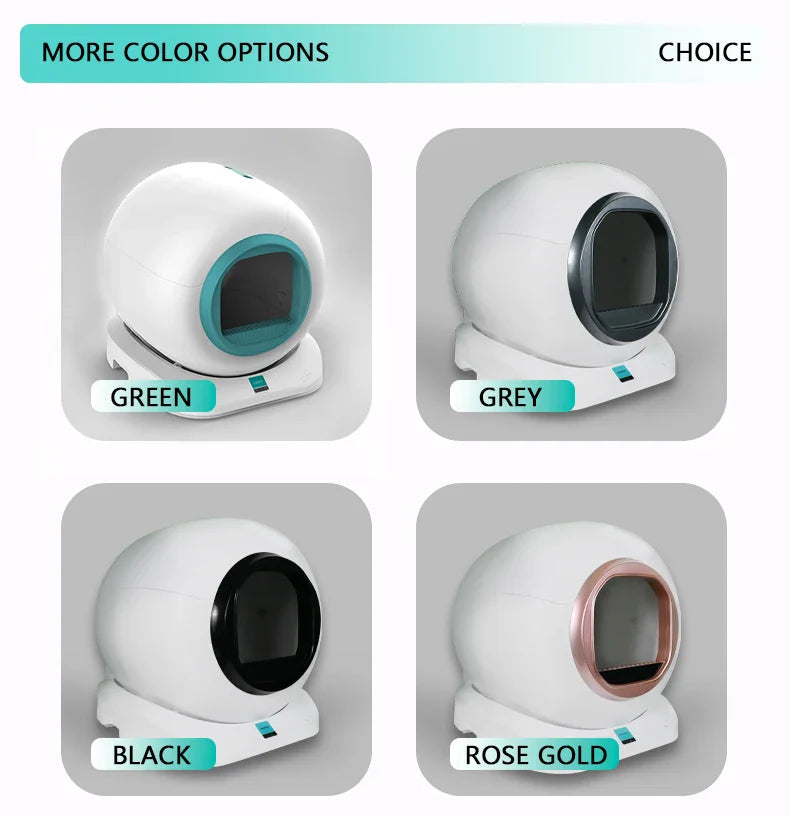 KTX-038611 Extra Large 65L Smart Cat Litter Box with Ion Purification and Easy Clean Features