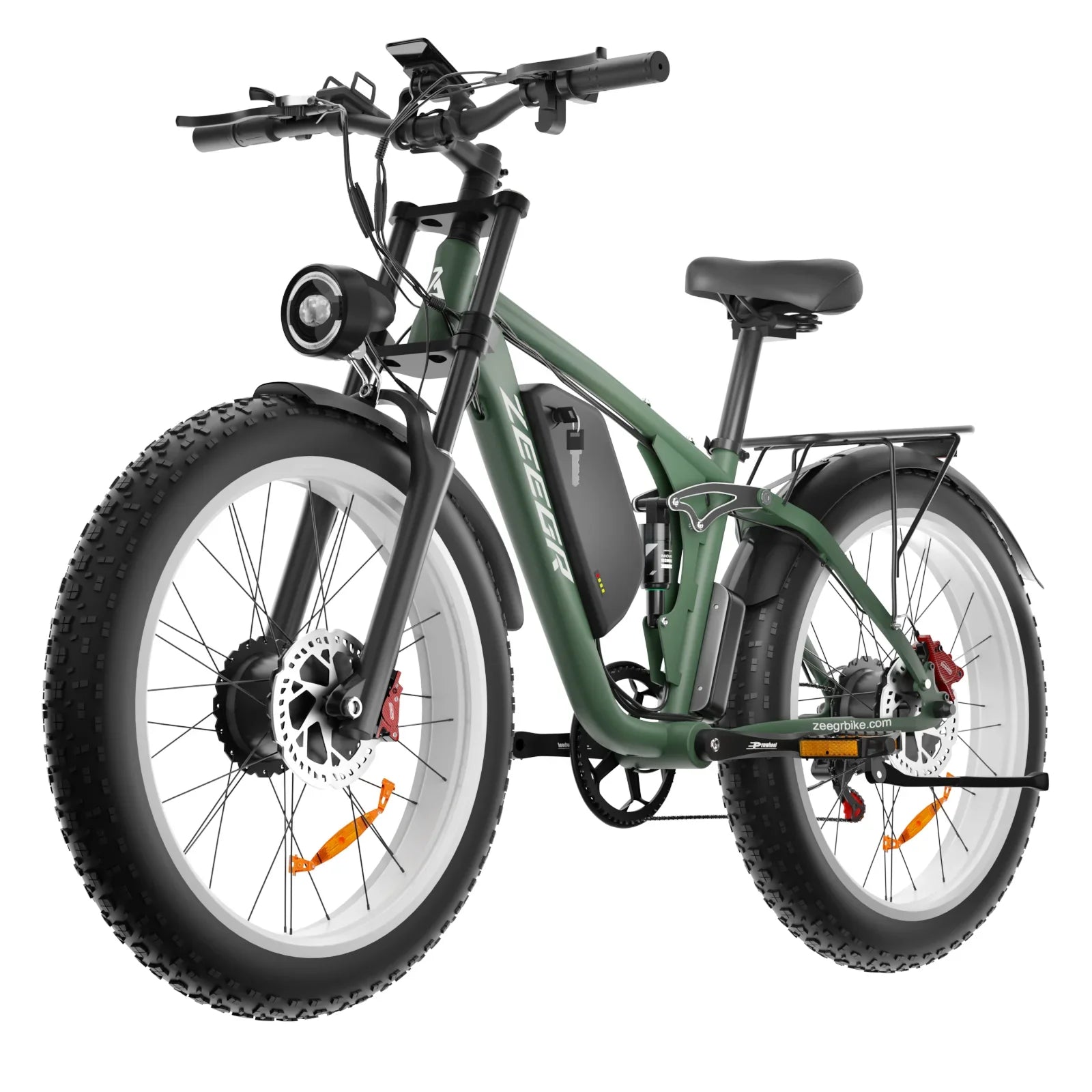 KTX-038867 52V 2000W Dual Motor Fat Tire Electric Bicycle with Full Suspension and 7-Speed Gears