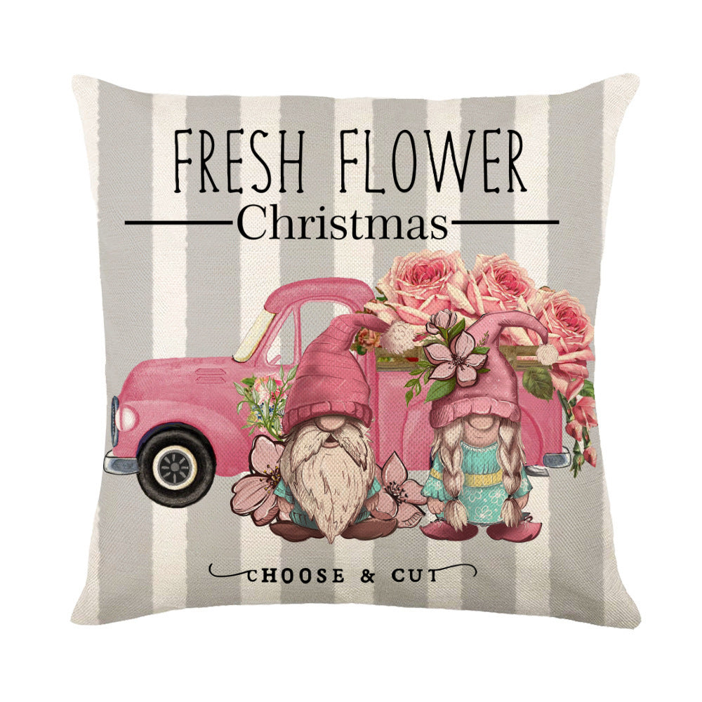 KTX-038995 Christmas Snowflake Decorative Pillow Covers - Soft Square Throw Cushion Cases for Home and Sofa Decor
