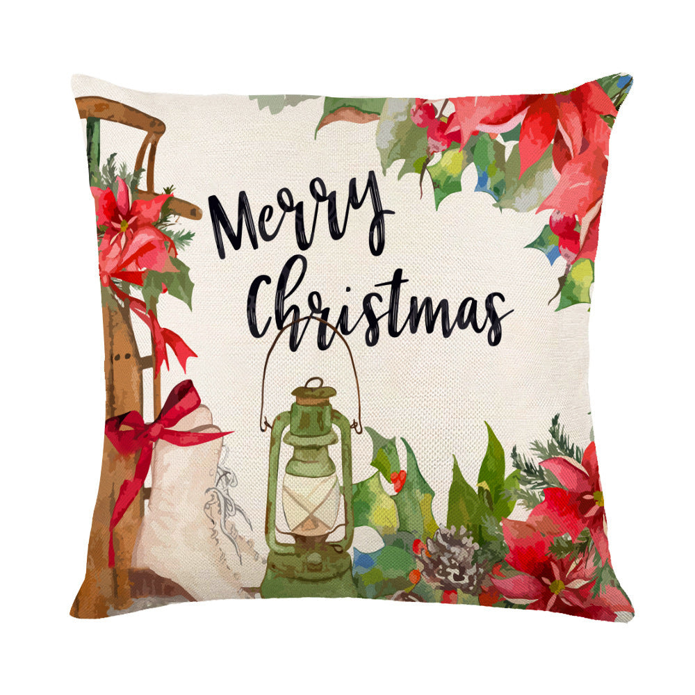 KTX-038995 Christmas Snowflake Decorative Pillow Covers - Soft Square Throw Cushion Cases for Home and Sofa Decor