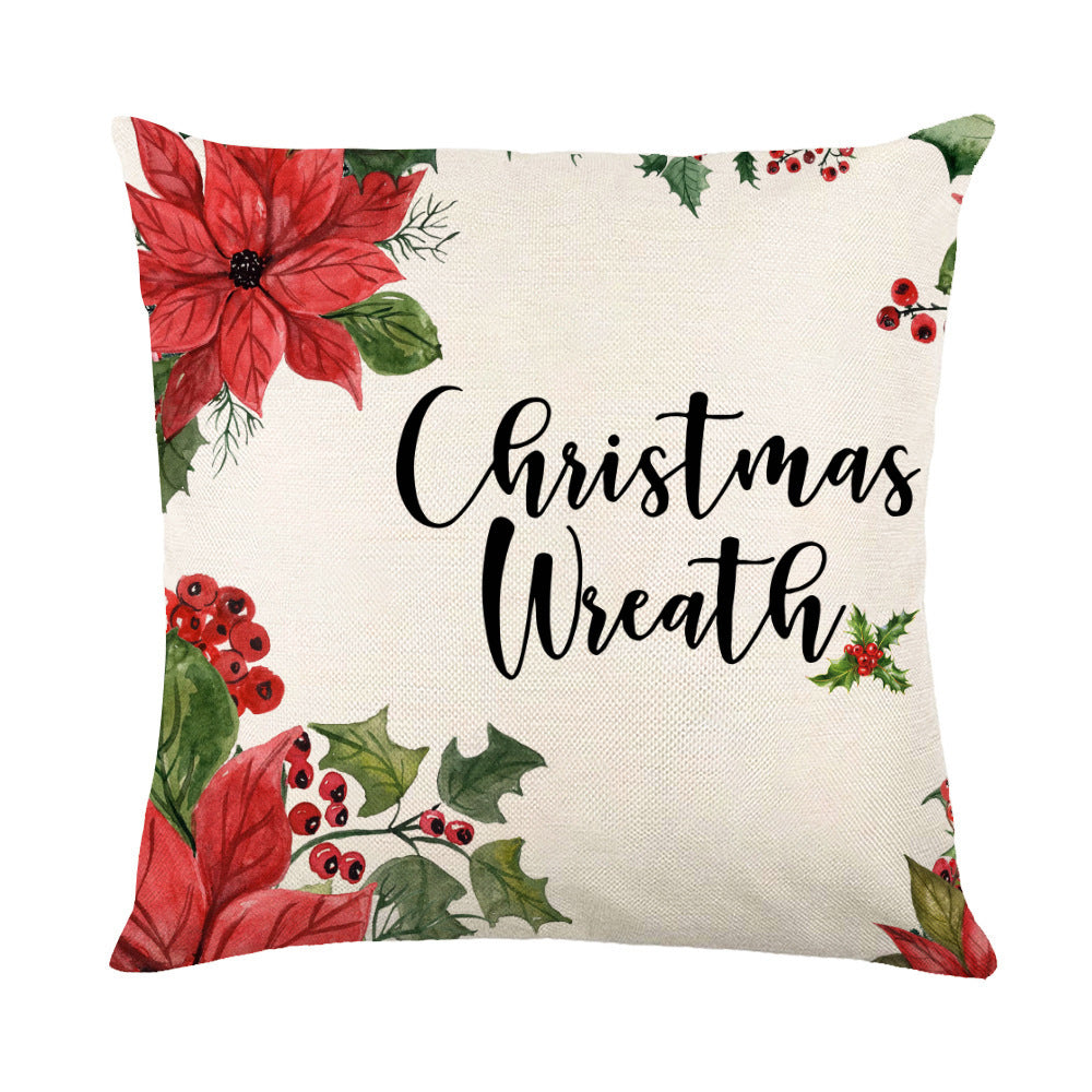 KTX-038995 Christmas Snowflake Decorative Pillow Covers - Soft Square Throw Cushion Cases for Home and Sofa Decor