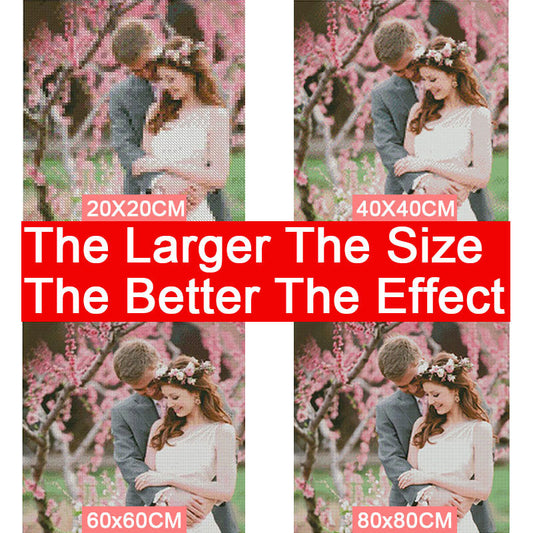 KTX-039315 Diamond Painting Kit - Mosaic Tiger Family in Lush Forest - Circle Resin Diamonds for Home Decoration