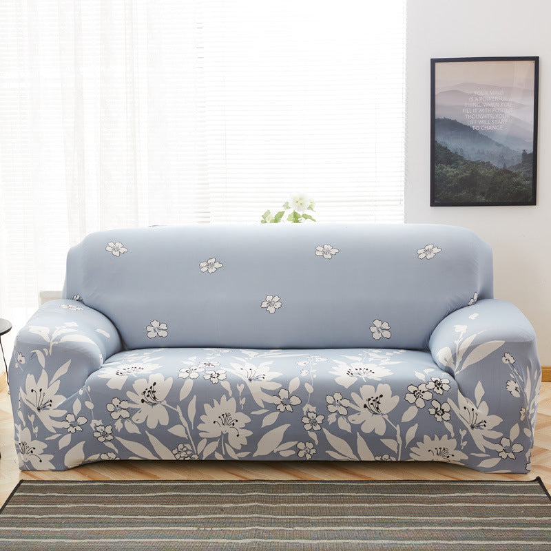 KTX-039315 Modern Stretch Sofa Cover in Vine Blossoms for Combination Sofas - Various Sizes Available