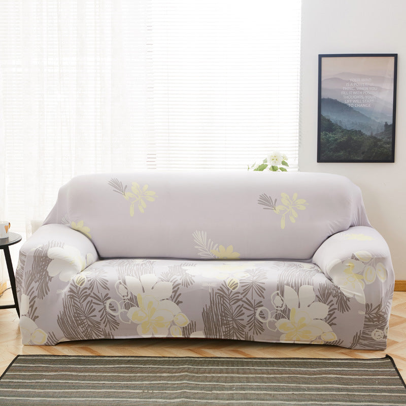 KTX-039315 Modern Stretch Sofa Cover in Vine Blossoms for Combination Sofas - Various Sizes Available