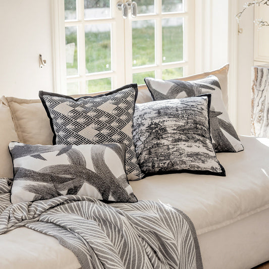 KTX-041427 Ukiyo-e and Ink Painting Decorative Pillow Cases for Sofa and Bedside, 45x45cm and 30x50cm Options