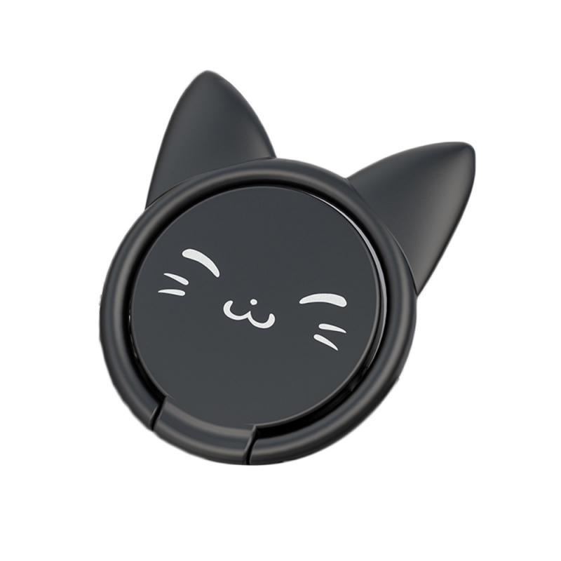 KTX-041683 Cute Cat Magnetic Phone Seat Ring Holder for Universal Mobile Devices