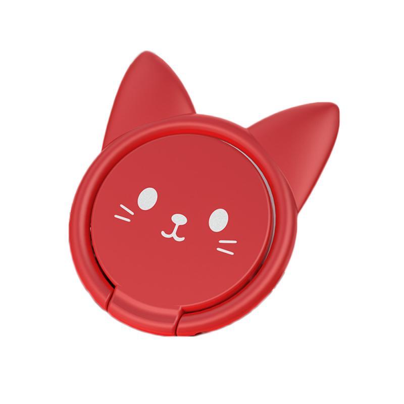 KTX-041683 Cute Cat Magnetic Phone Seat Ring Holder for Universal Mobile Devices