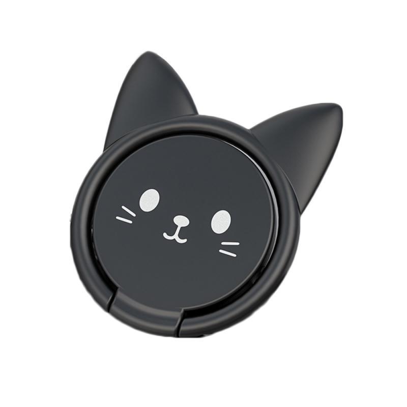 KTX-041683 Cute Cat Magnetic Phone Seat Ring Holder for Universal Mobile Devices