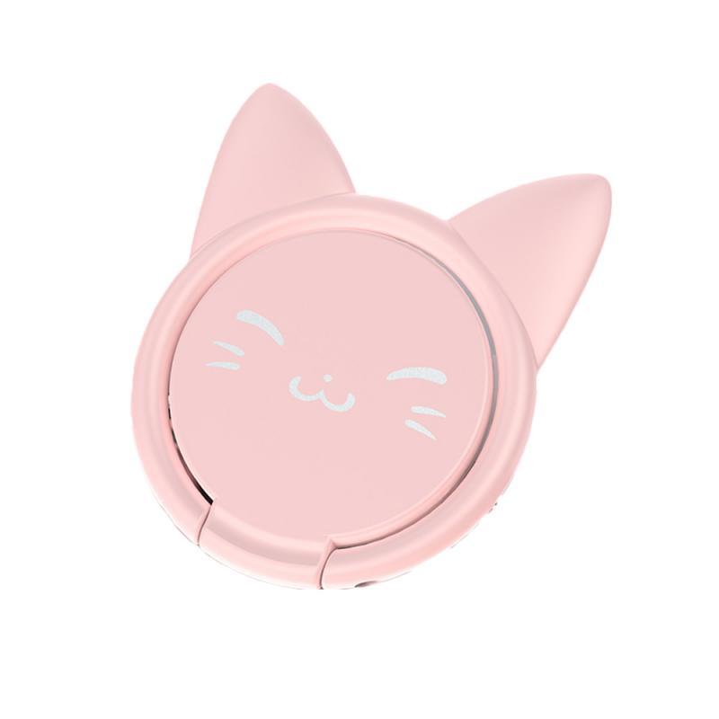 KTX-041683 Cute Cat Magnetic Phone Seat Ring Holder for Universal Mobile Devices