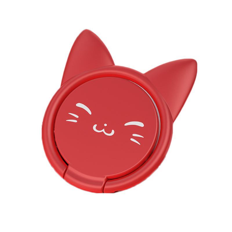 KTX-041683 Cute Cat Magnetic Phone Seat Ring Holder for Universal Mobile Devices