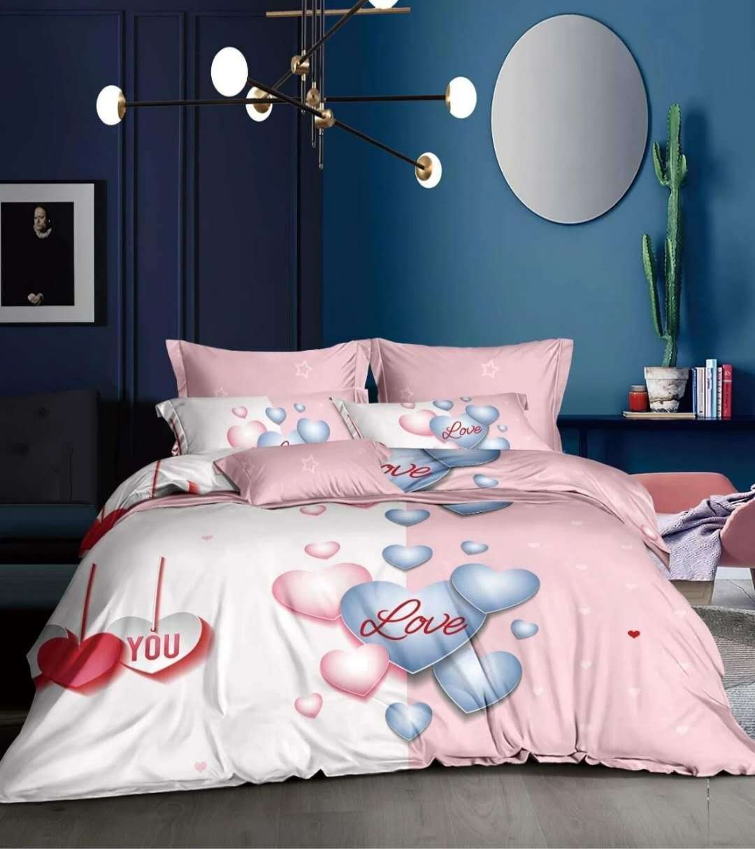 KTX-041939 Modern Four-Piece Bed Linen Set with Floral Printing and Reactive Dyeing