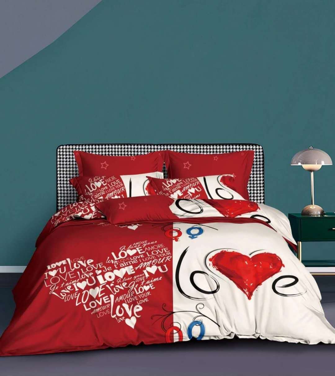 KTX-041939 Modern Four-Piece Bed Linen Set with Floral Printing and Reactive Dyeing