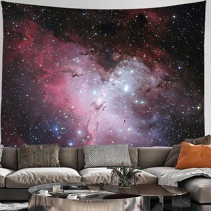 KTX-042323 Galaxy Lightspeed Tapestry – Multifunctional Wall Hanging and Sitting Carpet in Polyester Fiber
