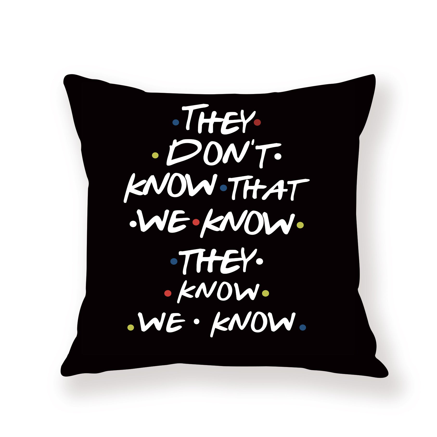 KTX-042579 Black Geometric Abstraction English Letter Pillow Cover, Modern 45x45cm, Chemical Fiber