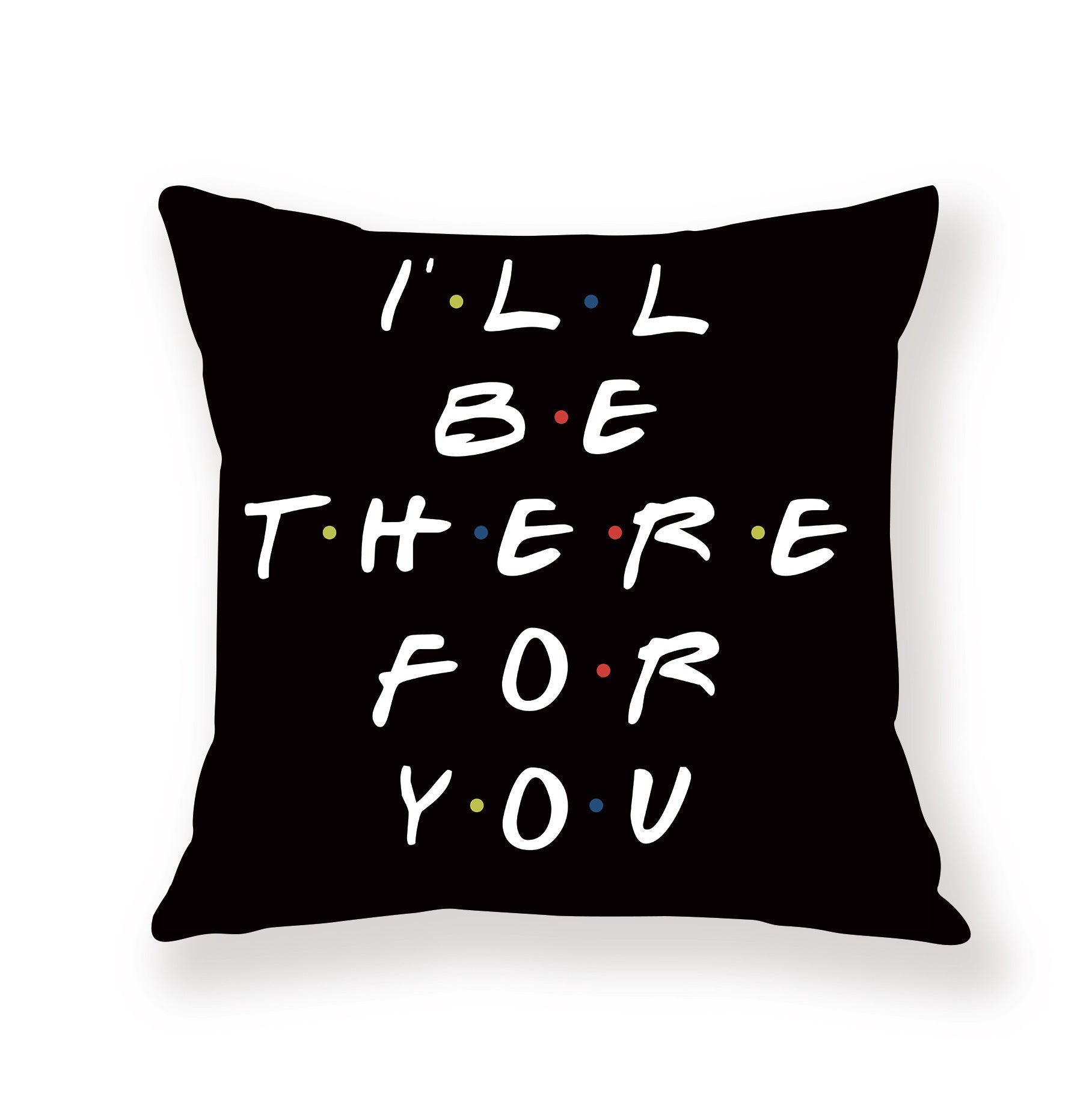 KTX-042579 Black Geometric Abstraction English Letter Pillow Cover, Modern 45x45cm, Chemical Fiber