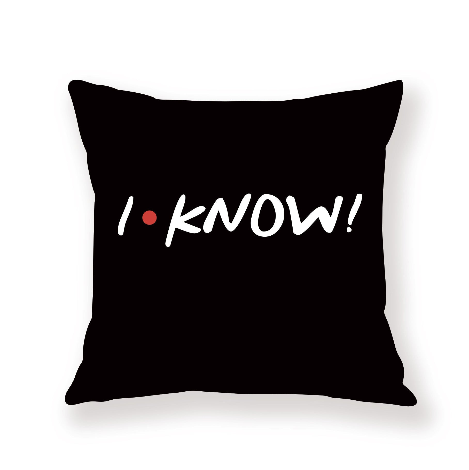KTX-042579 Black Geometric Abstraction English Letter Pillow Cover, Modern 45x45cm, Chemical Fiber